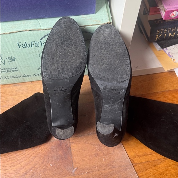 Stuart Weitzman Black Suede Highland Boots - Picture 7 of 8